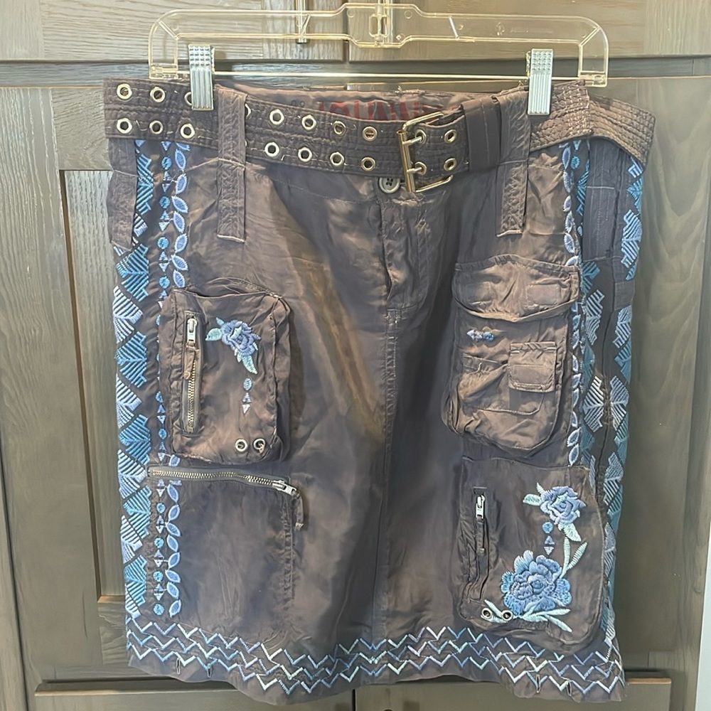 Johnny Was Pete & Greta Skirt appliqué and embroidered skirt size small